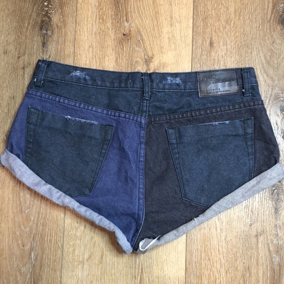 One xOne Teaspoon Multicolor Twisted Hem Shorts 29 - Picture 3 of 8